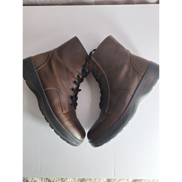 NAOT Caribou Brown Leather Lace Up Ankle Boots Women's EU 39 US 8 Hiking Outdoor - Picture 9 of 13